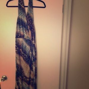 Halter dress! Venus snake skin. Maxi